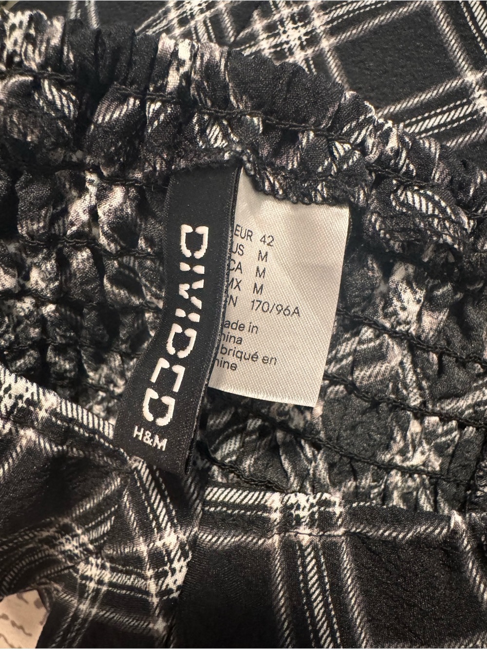 H&M Black and White Plaid Mini Dress - Picture 4 of 6